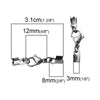 CL164 - 10 sets - 304 Stainless Steel Bracelet and Necklace End Tips Crimps with Lobster Claw Clasps - 31mm x 8mm - For 3mm Cords