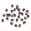 CR034 - 100 pcs Antique Copper Crimp Beads Smooth Ball Spacer Bead Covers - 4mm