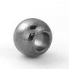 BD260 - 100 pcs Gunmetal Smooth Ball Spacer Beads - 11mm - Large Hole: 5.5mm - Fits European Cords and Paracord!