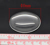 CA438 - 5 pcs. Oval Clear Glass Dome Seals Tiles - 40x30mm (1.57 x 1.18 in) - 30x40mm - 40mm x 30mm