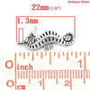 P195 - 10 pcs. Antique Silver Sea Horse Charms Pendants - 22mm x 9mm