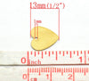 P979 - 100 pcs. Brass Heart Stamping Tags - 13mm