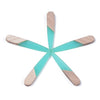 MP0010 - 4 pcs. Teal Resin and Wood Teardrop Flat Pendant - 44mm x 8mm - (1.73" x 0.32") - Great for Earrings and Necklaces!