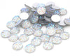 CA125 - 10 pcs Druzy Resin Embellishment Cabochons Clear Multicolor - 12mm - Dome Circle