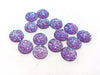 CA185 - 10 pcs Druzy Resin Embellishment Cabochons Purple - 10mm - Dome Circle