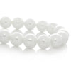 BD218 - 12mm White Glass Pearl Imitation Round Beads - 16 1/4 inch strand (Approx. 34 Beads) - Hole Size: 1mm
