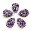 CA975 - 10 pcs Druzy Resin Embellishment Cabochons Champagne Rose Gold - 18x13mm - Teardrop - 18mm x 13mm - 4.5mm Thick
