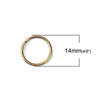 J308 - THICK - 100 pcs. Antique Bronze Open Jump Rings - 14mm - 15 Gauge (1.5mm Thick) - HIGH QUALITY