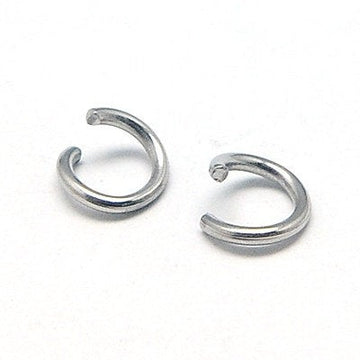 J300 - 100 pcs 304 Stainless Steel Silver Tone Open Jump Rings 6mm - 18 Gauge - Open Design - High Quality!