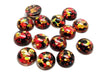 RC0024 - 10 pcs Druzy Resin Embellishment Cabochons - 12mm - Glitter Style - Black, Red and Gold