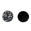 CA1012 - 10 pcs Druzy Resin Embellishment Cabochons Dark Grey Gray Silver Gunmetal AB - 8mm - 5mm Thick