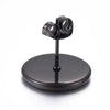 E709 - 10 pcs. 304 Stainless Steel Gunmetal Black Earring Posts Settings Bezels Cabochons Tacks - 8mm Glue Pad Setting