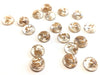 CA782 - 10 pcs Resin Round Embellishment Circle Cabochons Metal Foil Clear, Gold - 12mm - Multi-Color Glitter