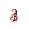 CR049 - 100 pcs. Rose Gold Plated Calotte Calotted Crimp Side End Tips Caps with Loop - Fit 2.4mm Ball Chains - 6mm x 5mm - Knot Cover