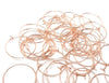 W017 - 100 Rose Gold Plated Wine Charm /Earwire Hoop Rings - 35mm - 1.38 inch - 20 Gauge (0.8mm Thick)