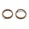 J298 - 100 pcs Antique Bronze Open Jump Rings - 8mm - 21 Gauge (0.7mm Thick)