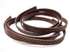 N172 - 1M (3.28 FT) - Brown FLAT Faux Leather Jewelry Cord - 10mm Wide - BRAIDED
