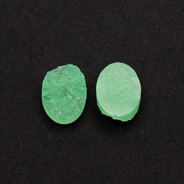 CA088 - BOGO - 10 pcs Druzy Resin Embellishment Oval Cabochons Seafoam Green - 14x10mm - 14mm x 10mm - 10x14mm