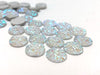 CA125 - 10 pcs Druzy Resin Embellishment Cabochons Clear Multicolor - 12mm - Dome Circle