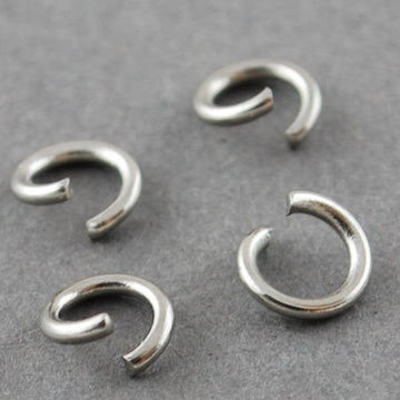 J201A - 100 pcs Stainless Steel Open Jump Rings 6mm - 20 Gauge ( 0.8mm Thick) - High Quality