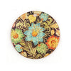 P1119 - 10 pcs. Gold Plated Multicolor Enamel Circle Metal Dangle Charms Pendants - Blue Flower - 20mm - 0.8" - Great for Earrings or Dangles!