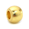 BD597 - 50 pcs Gold Plated METAL Smooth Ball Spacer Beads - 10mm - Large Hole: 4.4mm - Fits European Cords and Paracord!