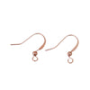 E436 - 50 pcs (25 pairs) Rose Gold Plated with Flat Earring Hooks - 17mm x 19mm - Made of Copper! High Quality