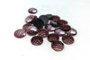 CA363 - 10 pcs Mermaid Fish Scales Resin Carved Embellishment Cabochons Rosewood Pink Brown - 12mm