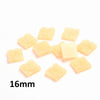 CA770 - 10 pcs Druzy Resin Embellishment Cabochons Sandy Yellow - 16mm - Square