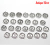 P131 - 5pcs. Antique Silver LARGE Letter "V" Alphabet Letter - 18mm x18mm - Wax Design