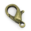 BBC006 - 200 pcs. Antique Bronze Lobster Clasps - 10mm X 6mm - Claw Clasps