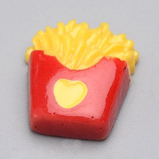 CA598  -10 pcs Resin Embellishment Cabochons - Food - French Fries - 16mm x 13mm