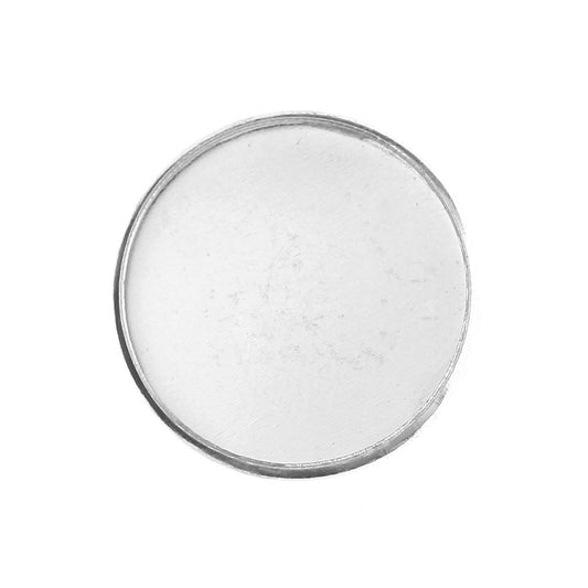CL085 - 20 pcs. Silver Tone Chunk Bases Buttons - 18mm Glue Pad - Bezels for 18mm Cabochons / Glass Tiles