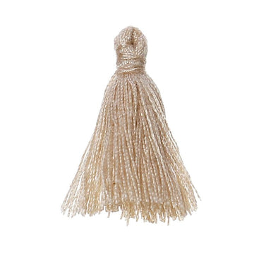 P1151 - 10 pcs. Khaki Beige Brown Cotton Tassel Pendants - 25mm - 1 inch