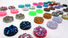 CA546 - 40 pcs Druzy Resin Embellishment Cabochons Assortment - 12mm