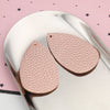 P1038 - 10 pcs. Metallic Pink Faux Leather Dangle Charms Pendants - Plump Teardrop - 58mm (2.3") - Great for Light Earrings! Double-Sided