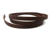 N172 - 1M (3.28 FT) - Brown FLAT Faux Leather Jewelry Cord - 10mm Wide - BRAIDED