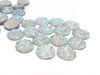 CA125 - 10 pcs Druzy Resin Embellishment Cabochons Clear Multicolor - 12mm - Dome Circle