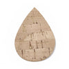 P812 - 10 pcs. Cork Style Faux Leather Dangle Charms Pendants - Teardrop - 55mm (2.17") - Great for Light Earrings or Dangles! Double-Sided
