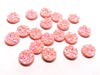 CA186 - 10 pcs Druzy Resin Embellishment Cabochons Flamingo Pink - 12mm