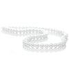 BD218 - 12mm White Glass Pearl Imitation Round Beads - 16 1/4 inch strand (Approx. 34 Beads) - Hole Size: 1mm