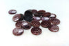 CA363 - 10 pcs Mermaid Fish Scales Resin Carved Embellishment Cabochons Rosewood Pink Brown - 12mm