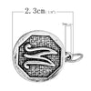 P111 - 4 pcs. Antique Silver LARGE Letter "M" Alphabet Letter Charm Pendant - 23mm x 20mm - Stamped Design