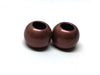 BD261 - 100 pcs Antique Copper Smooth Ball Spacer Beads - 10mm - Large Hole: 4.7mm - Fits European Cords and Paracord!