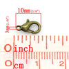 BBC006 - 200 pcs. Antique Bronze Lobster Clasps - 10mm X 6mm - Claw Clasps