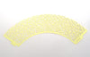 C014 - 12pcs Yellow Filigree Paper Lace Wedding Party Cupcake Cake Cups Wrappers Liners - 217mm x 52mm (8.54" x 2.05")