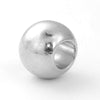 BD286 - 100 pcs Silver Tone Smooth Ball Spacer Beads - 12mm - Large Hole: 5.6mm - Fits European Cords and Paracord!