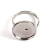 RB042 - 1 pc. 304 Stainless Steel Cabochon Setting Bezel RING bases - Ring Size 7 US - Glue Pad 16mm - Hypoallergenic! Tarnish Resistant!