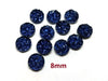 CA851 - 10 pcs Druzy Resin Embellishment Cabochons Starry Blue - 8mm