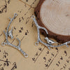 P1116 - 10 pcs. Antique Silver Bird on a Branch 3D Charms Connectors Pendants - 65mm x 29mm (2.6" x 1.14")- Hole Size: 2.2mm - 3 Holes